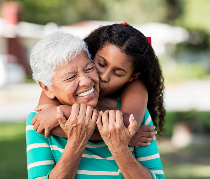 grandma and granddaughter