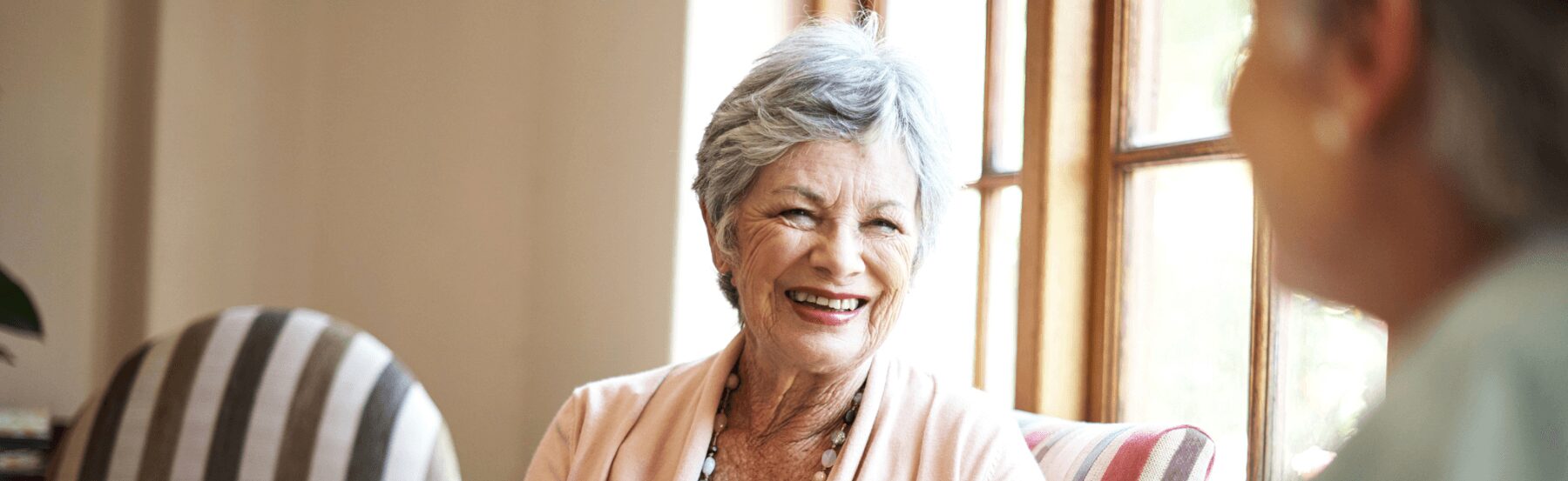 Senior woman laughing