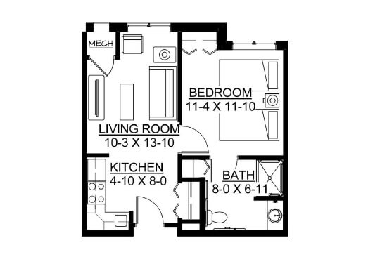 Assisted Living Jones Floor Plan