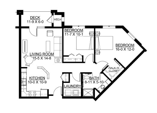 Assisted Living Edison Floor Plan